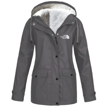 Women's fleece windproof hooded jacket-OSI