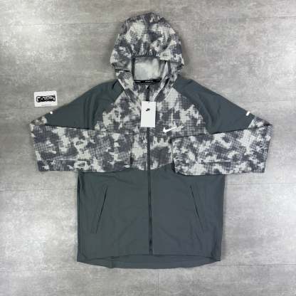 Miler Repel Camo Windbreaker Jacket - Grey/White-OSI