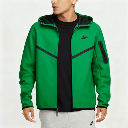 Fleece Windrunner Hoodie Jacket Full Zip-OSI
