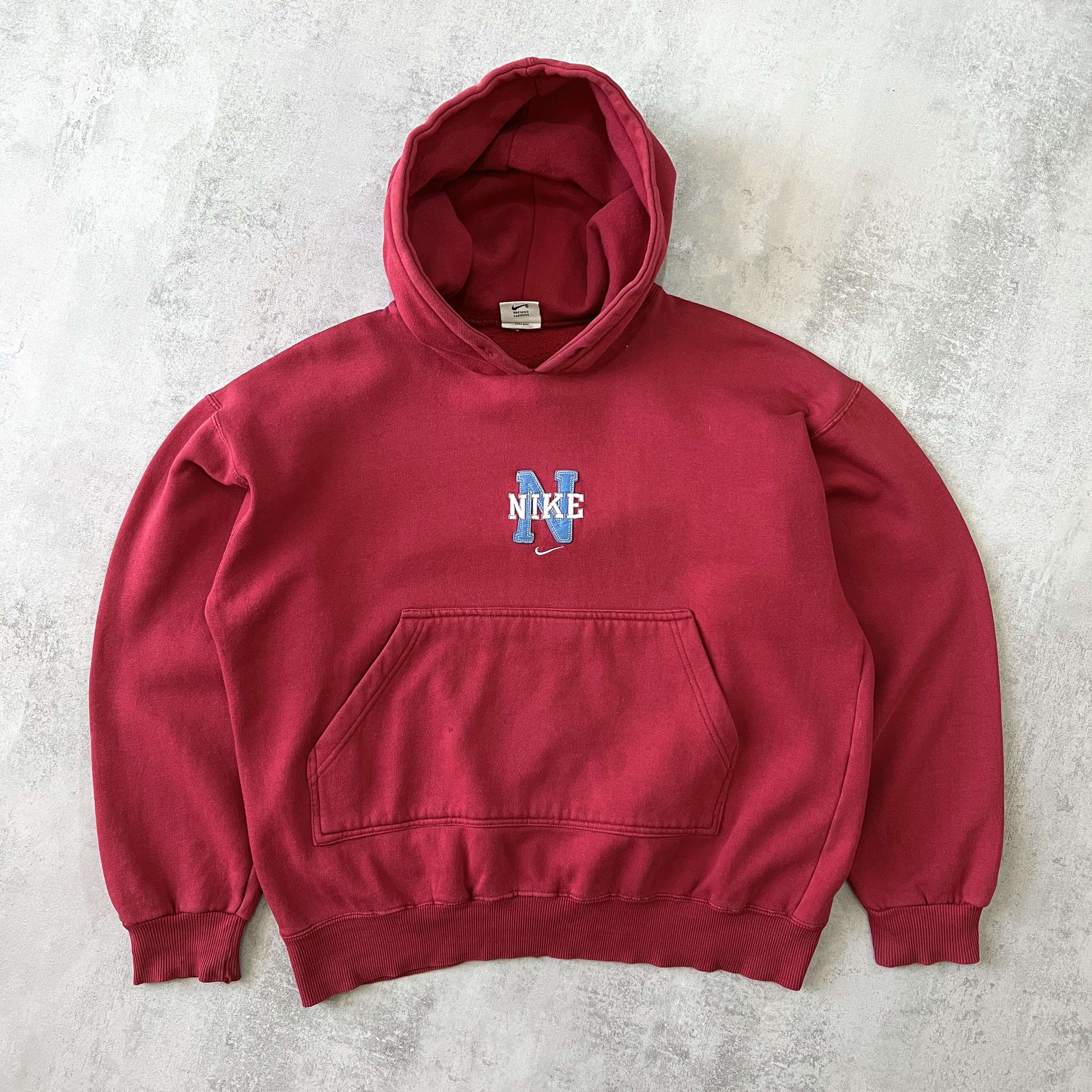 RARE 1990s heavyweight embroidered hoodie-OSI