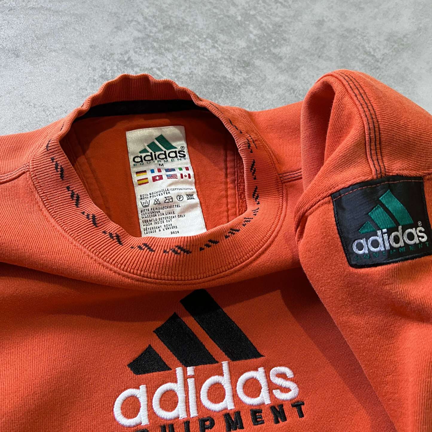 Equipment 1990s heavyweight embroidered sweatshirt-OSI