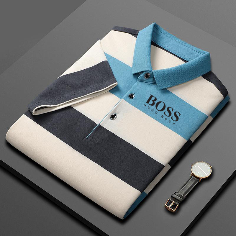 Men's high-end striped cotton T-shirt-OSI