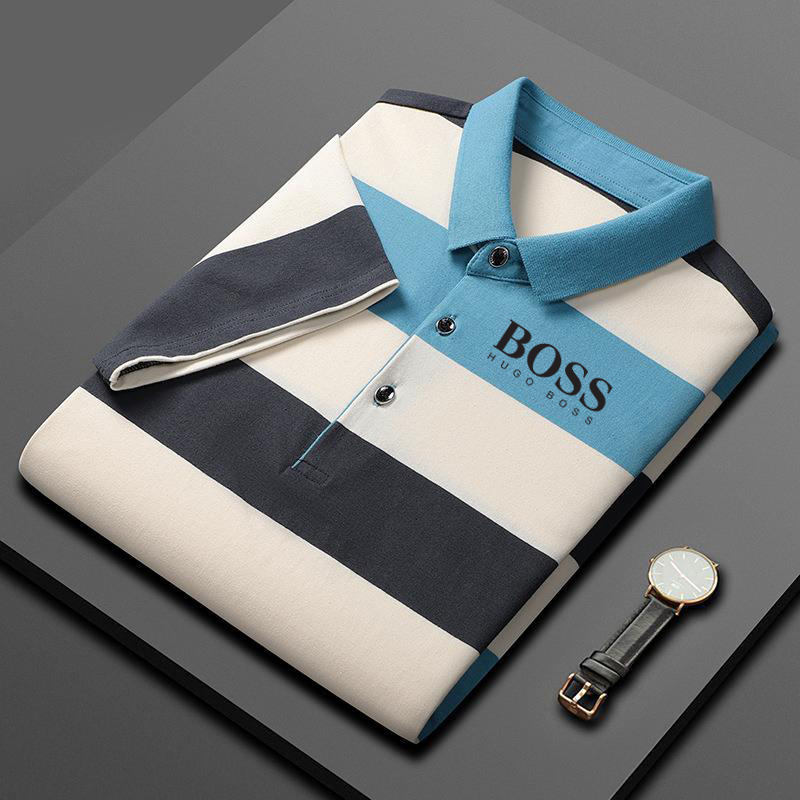 Men's high-end striped cotton T-shirt-OSI