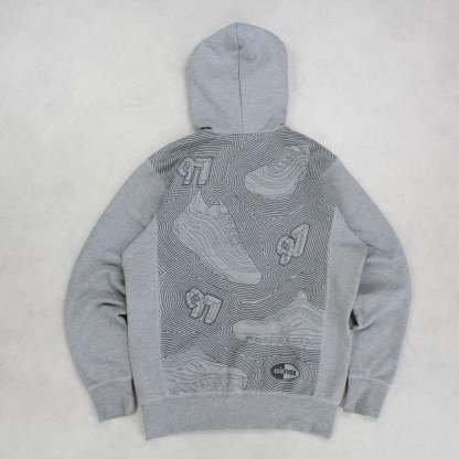 SUPER RARE 2000s  97 Zip Up Hoodie Grey-OSI