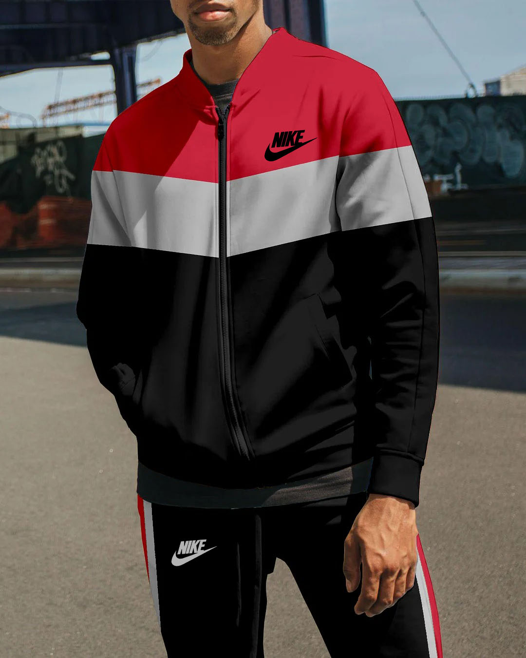 Men's Color Contrast Tracksuit-OSI