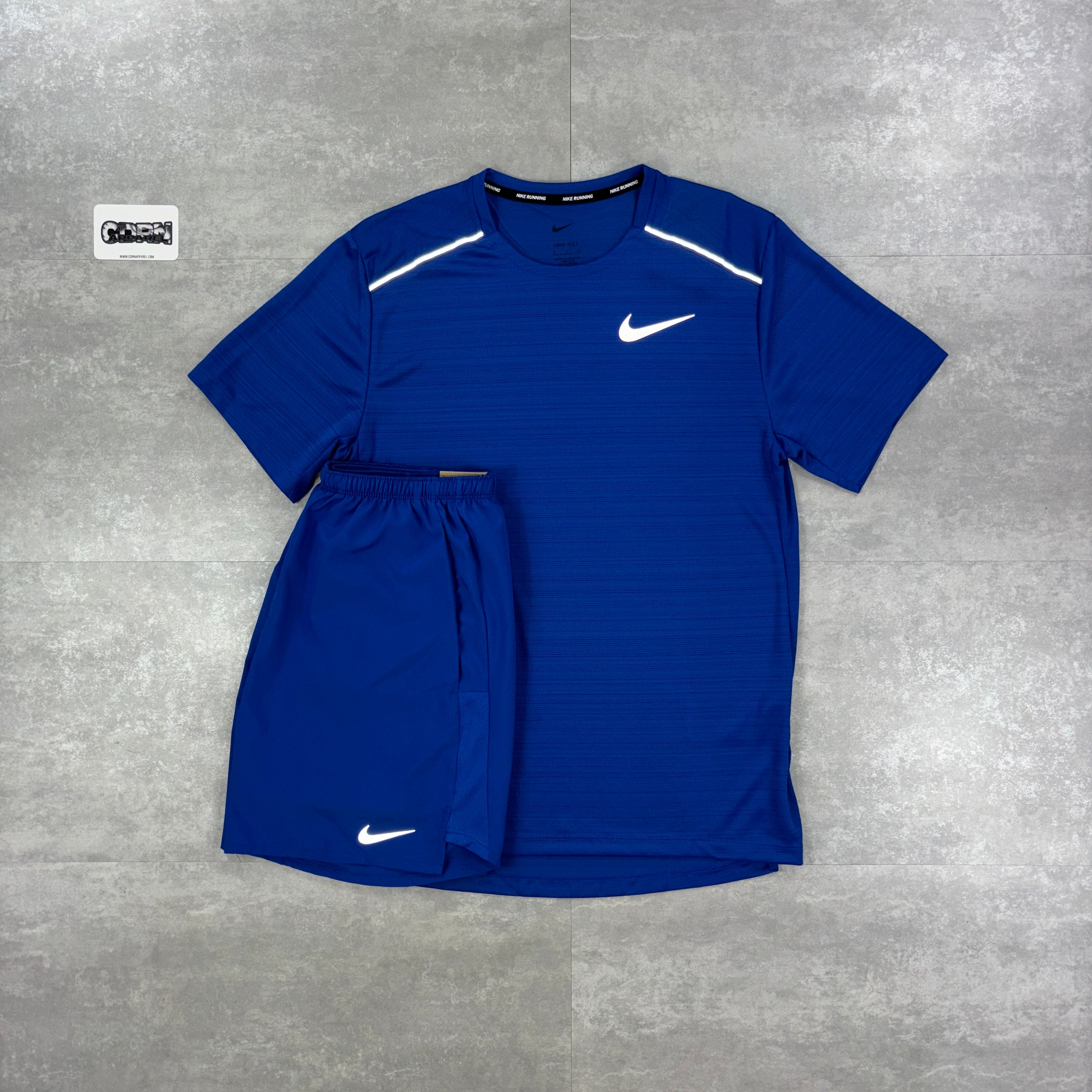 Royal Blue UV Windbreaker,  Miler T-Shirt &  Challenger Shorts Set-OSI