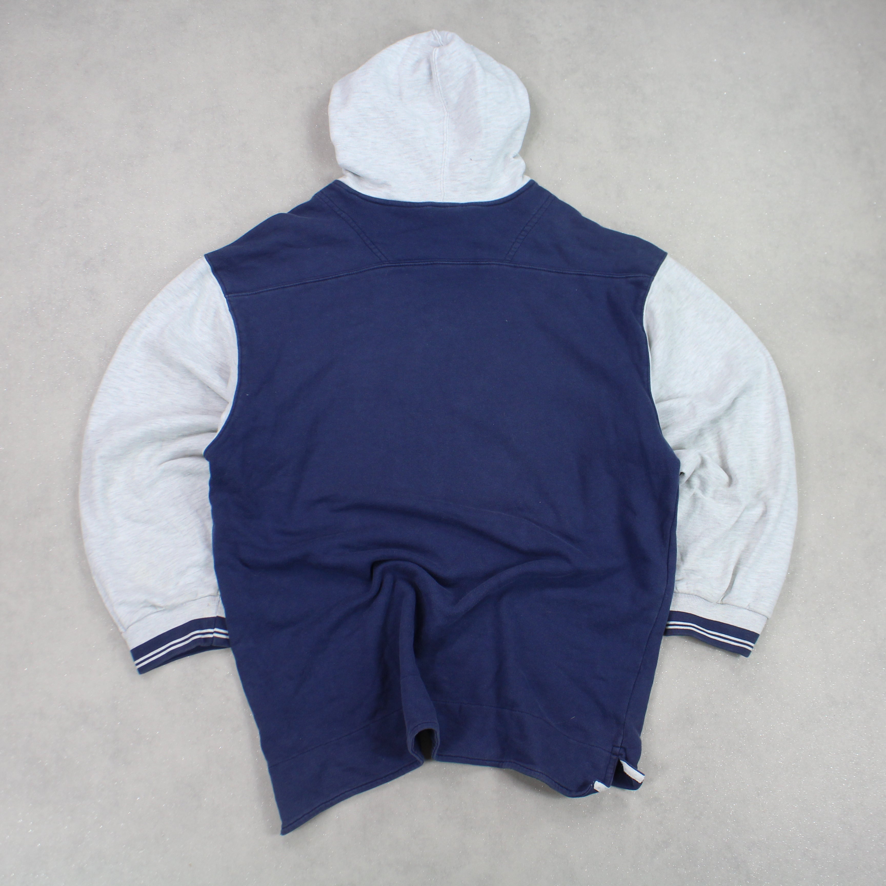 RARE 1990s  Swoosh Hoodie Navy-OSI