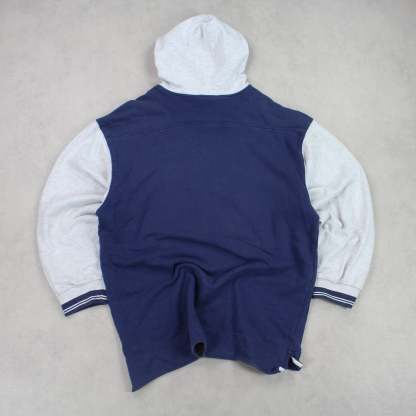 RARE 1990s  Swoosh Hoodie Navy-OSI