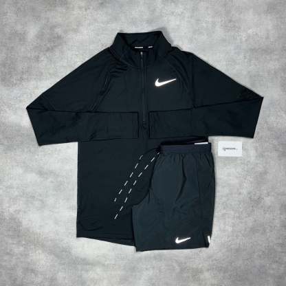 Element 1/4 Zip Black & Black 7" Flex/Challenger Short Set-OSI