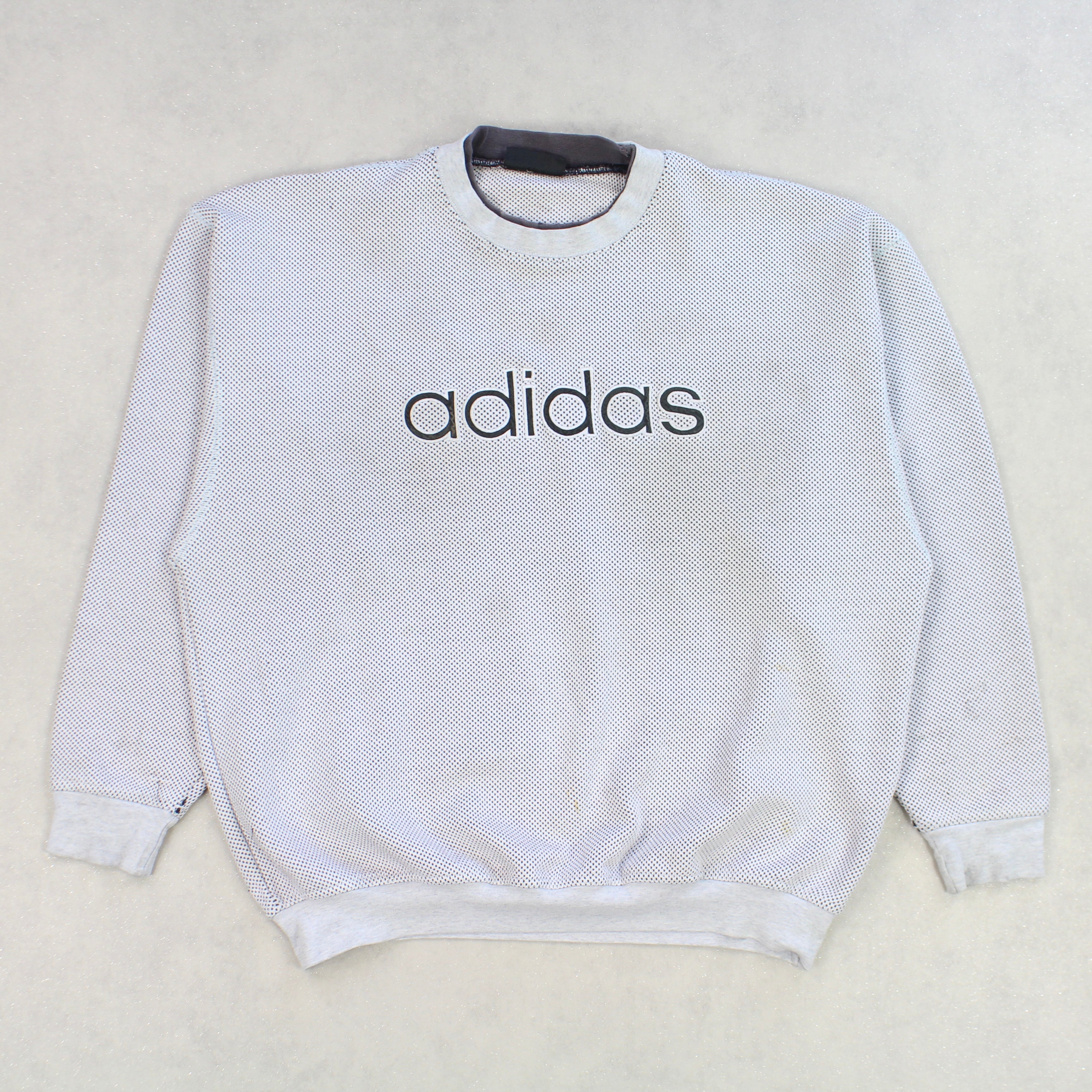 RARE 1990s Spell Out Sweatshirt Grey-OSI