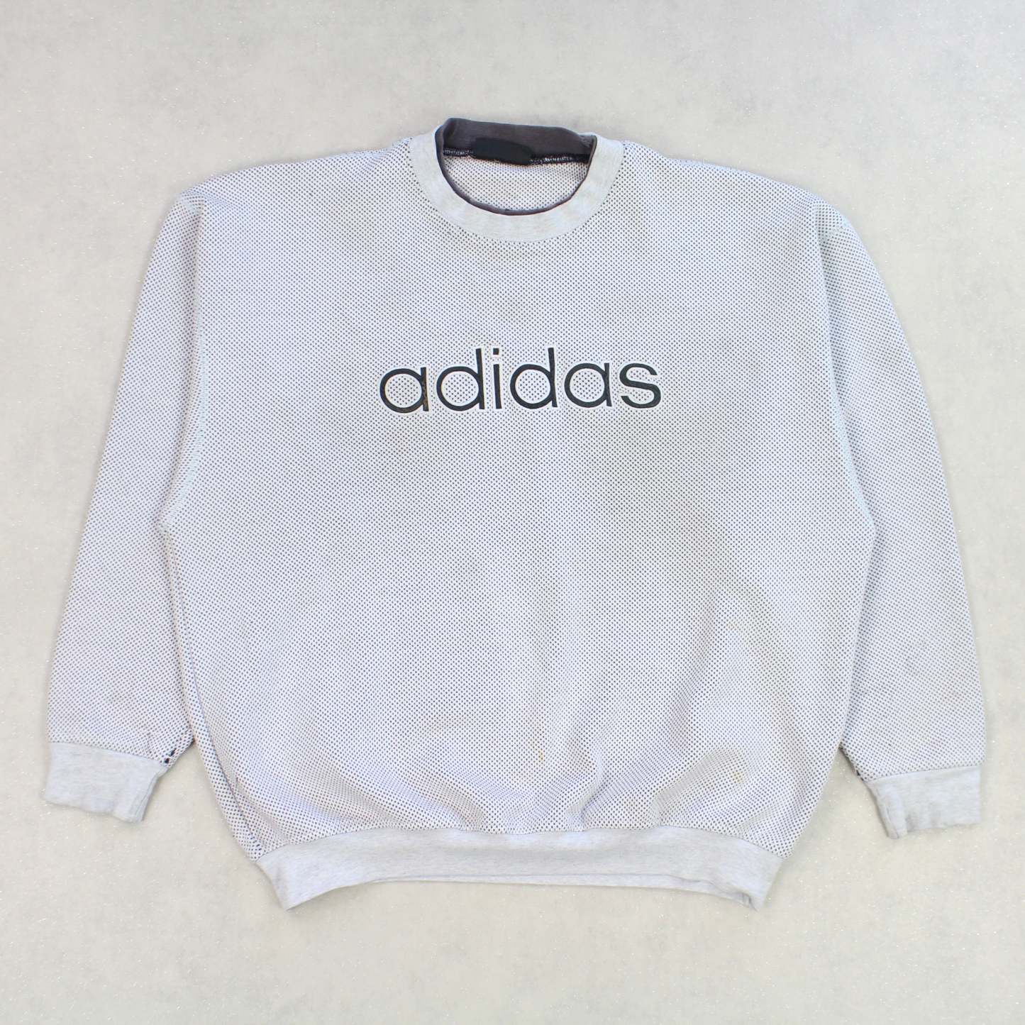 RARE 1990s Spell Out Sweatshirt Grey-OSI
