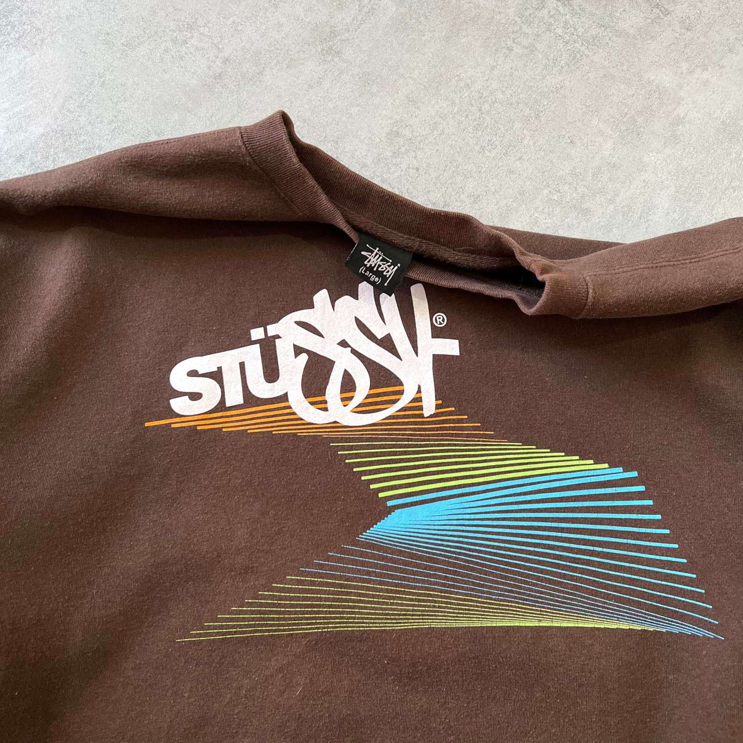 2000s heavyweight embroidered BROWN sweatshirt-OSI