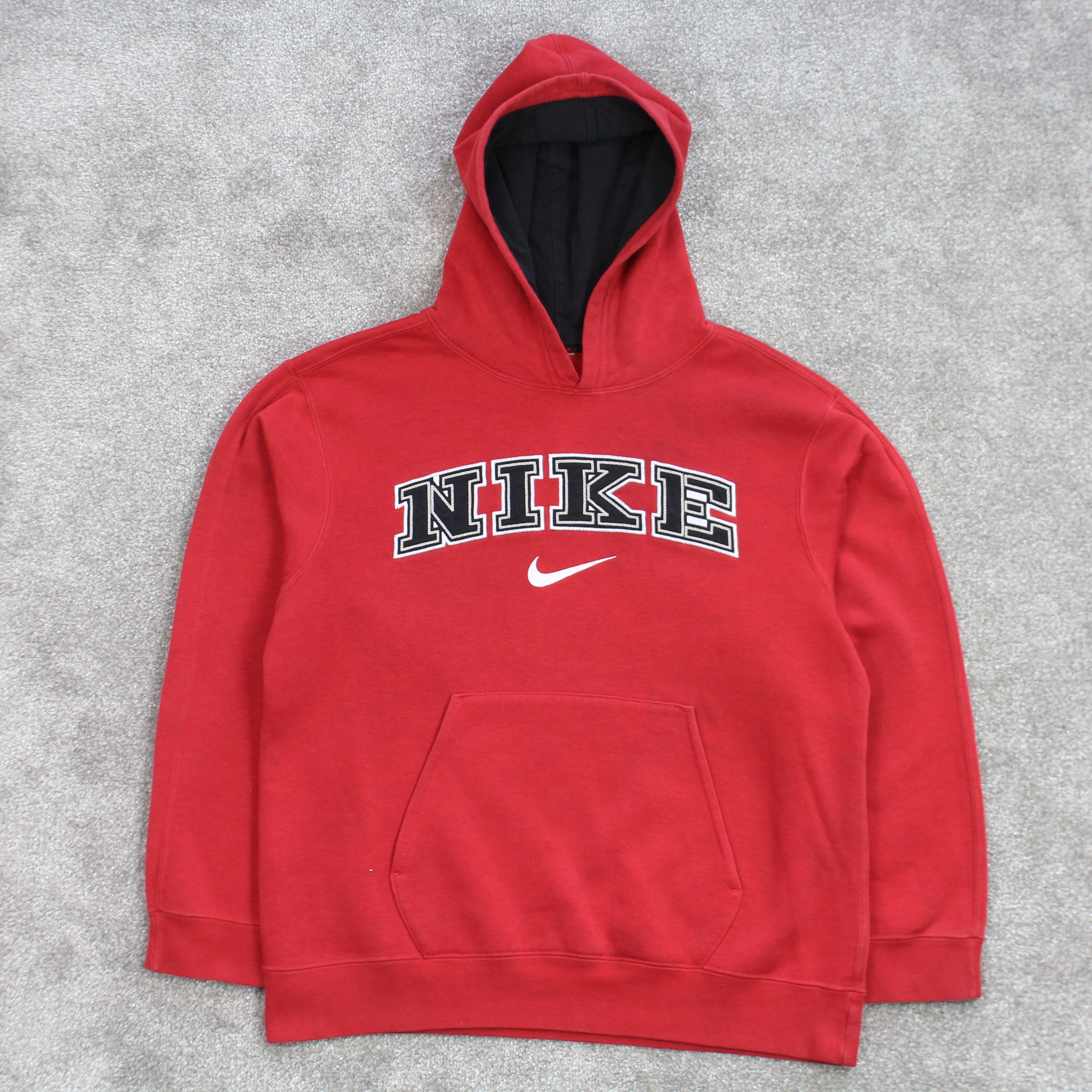 SUPER RARE 2000s   Spell Out Hoodie Red-OSI
