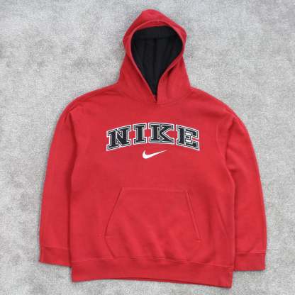 SUPER RARE 2000s   Spell Out Hoodie Red-OSI
