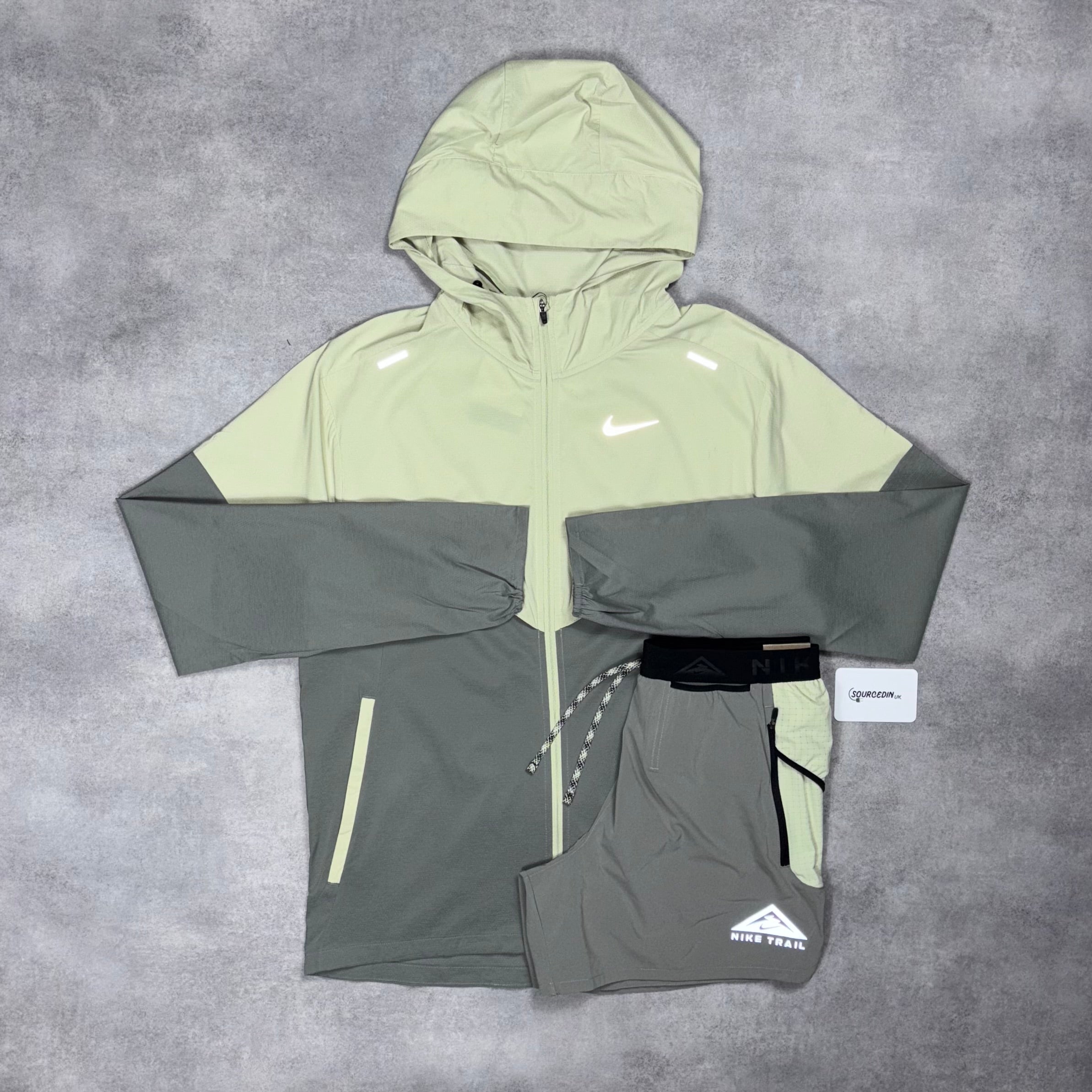Uv Windrunner Jacket & 5” Gore-Tex Flex Short Set Olive Aura-OSI