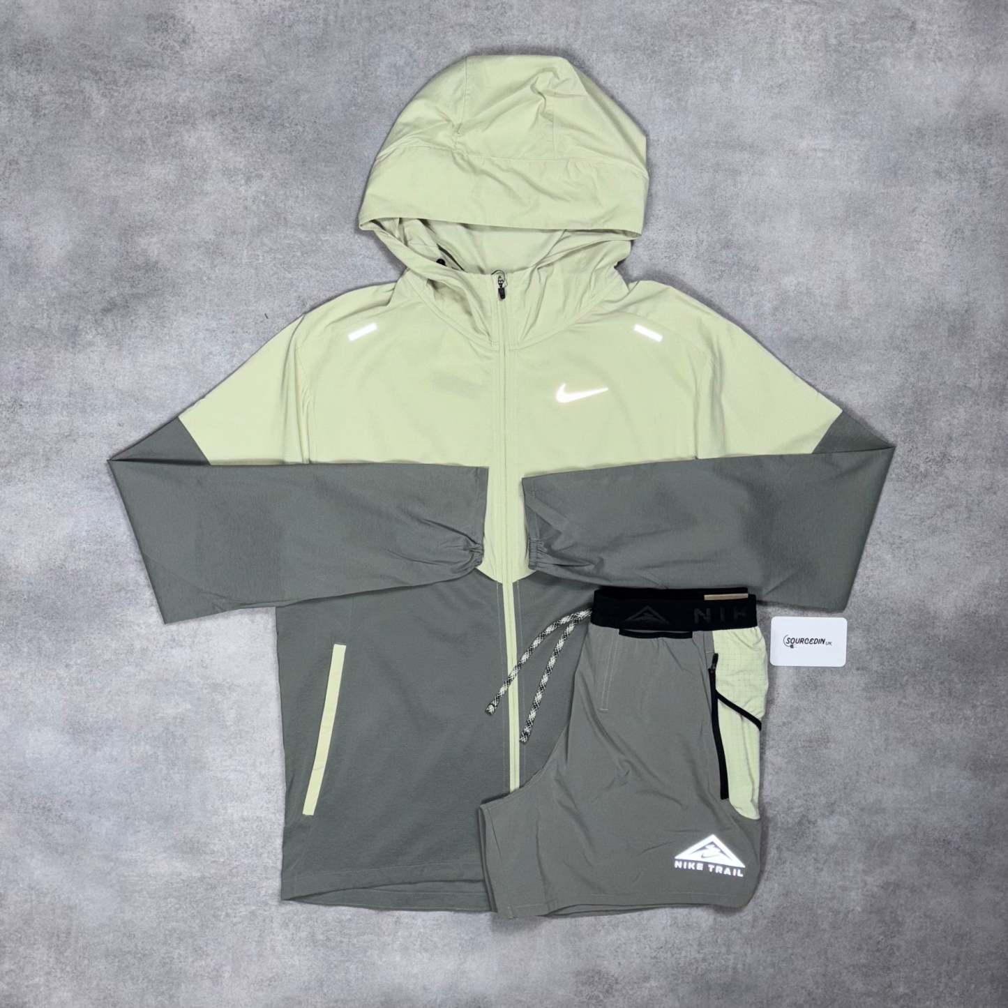 Uv Windrunner Jacket & 5” Gore-Tex Flex Short Set Olive Aura-OSI