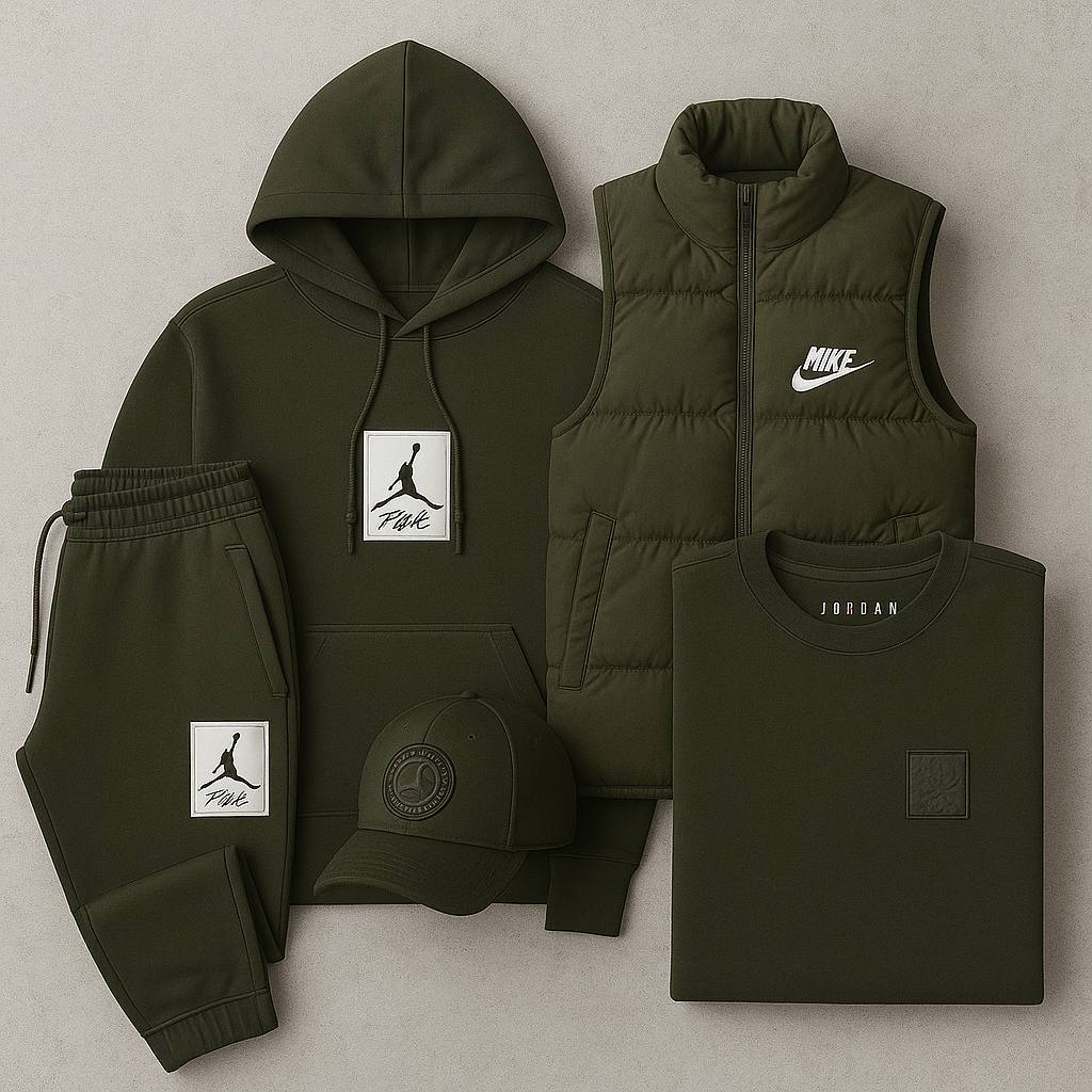 Jord™ Complete Set - Sweatshirt, Pants, Puffer Jacket &amp; T-shirt-OSI