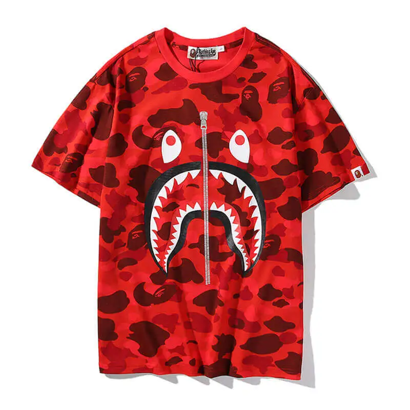 Zipper Camo  Shark Shirt-OSI