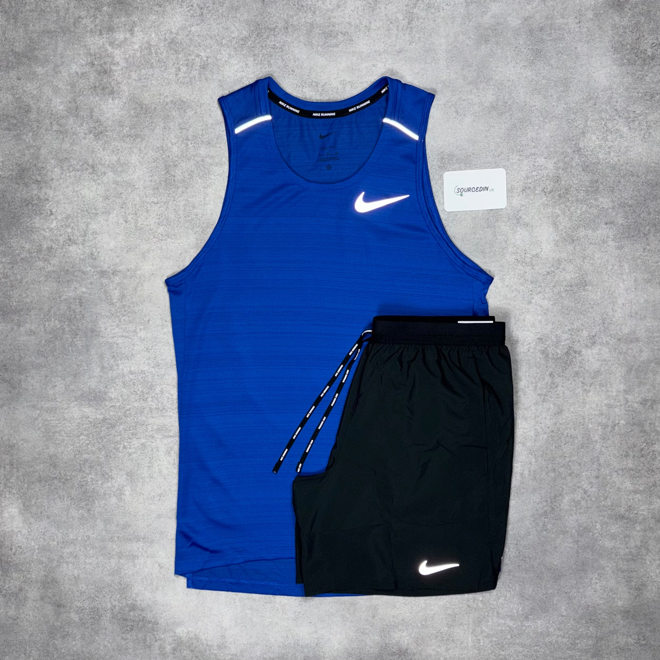 Miler Vest Royal Blue & Grey/Black Flex Stride Short Set-OSI