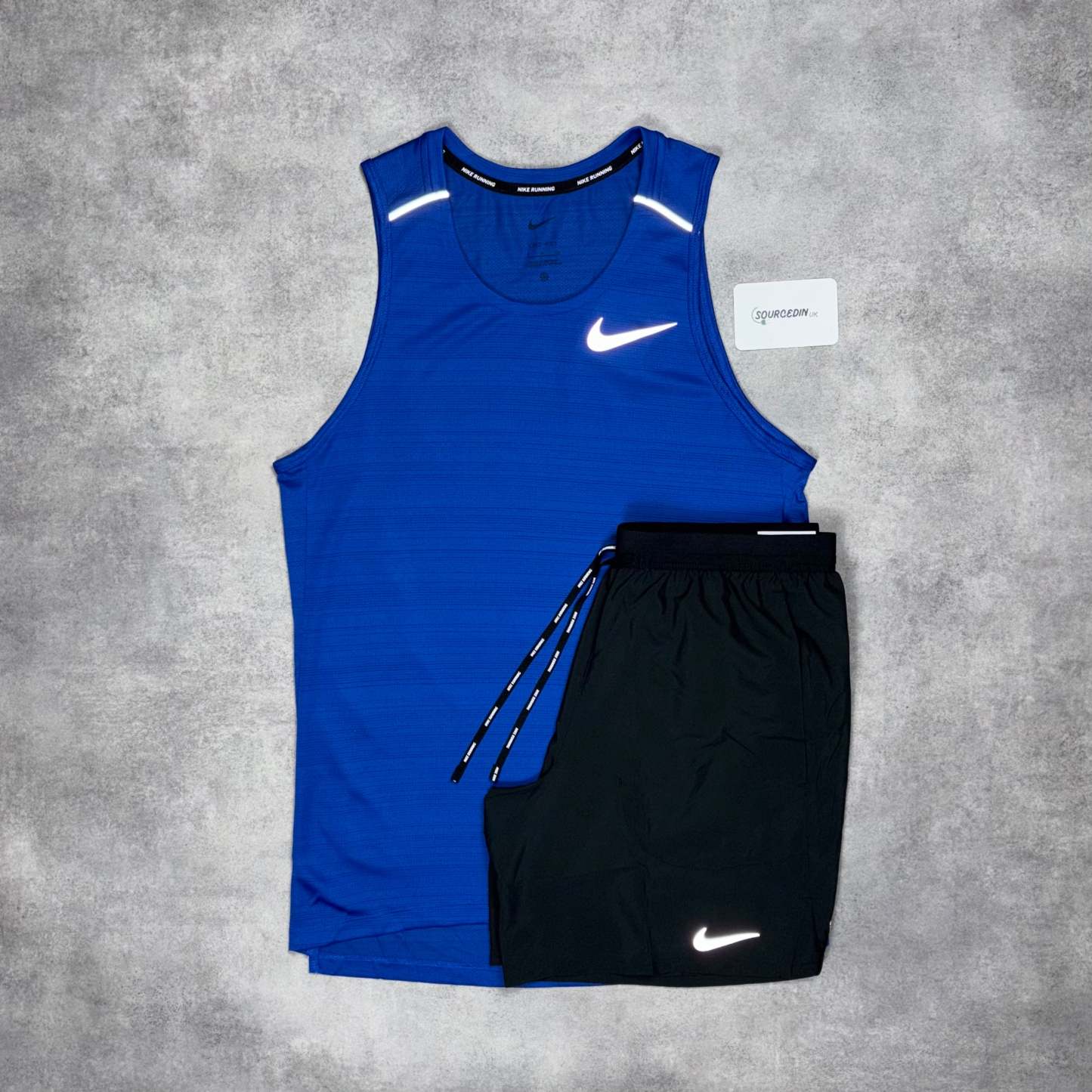 Miler Vest Royal Blue & Grey/Black Flex Stride Short Set-OSI