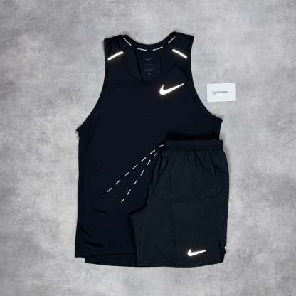 Miler Vest Black & Grey/Black Flex Stride Short Set-OSI