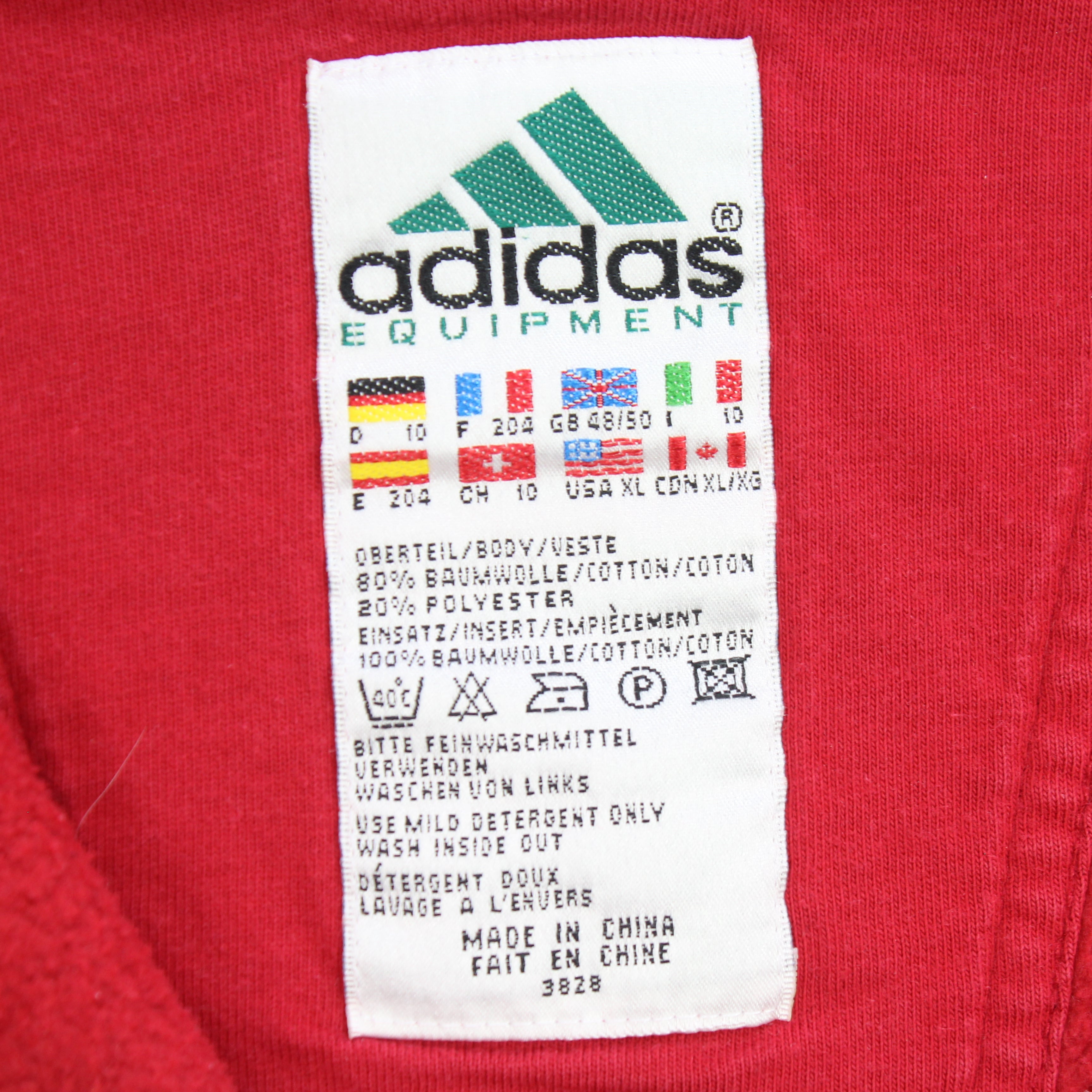 RARE EQT 1/4 Zip Sweatshirt Red-OSI