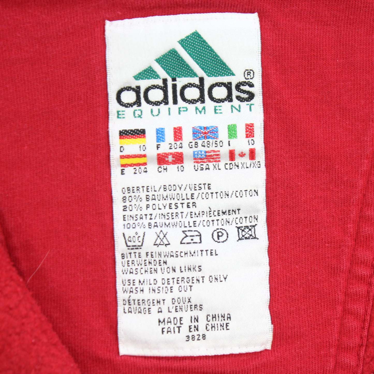 RARE EQT 1/4 Zip Sweatshirt Red-OSI