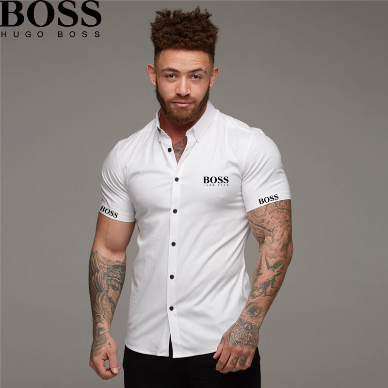 Men's Solid Color Fashion Lapel Shirt-OSI