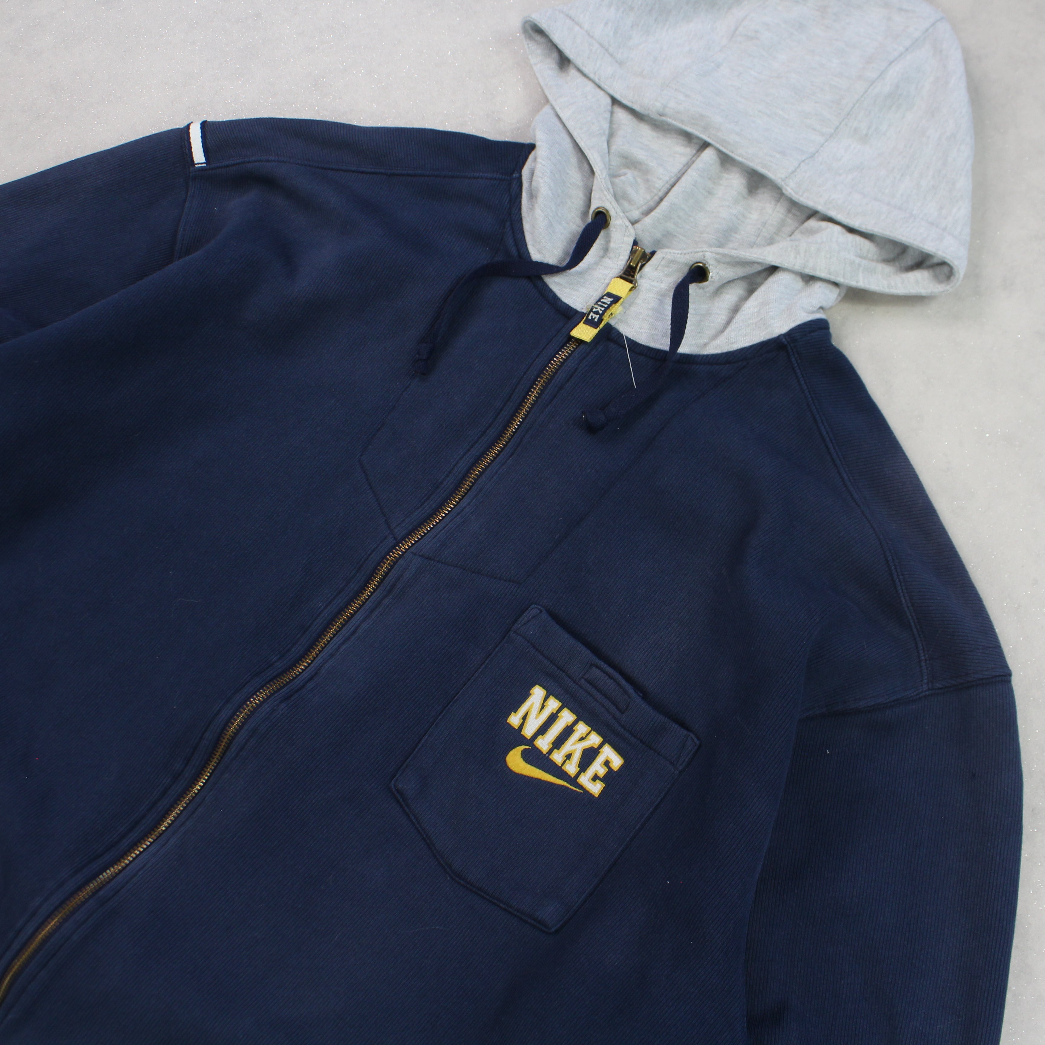 RARE 90s  Zip Hoodie Navy-OSI