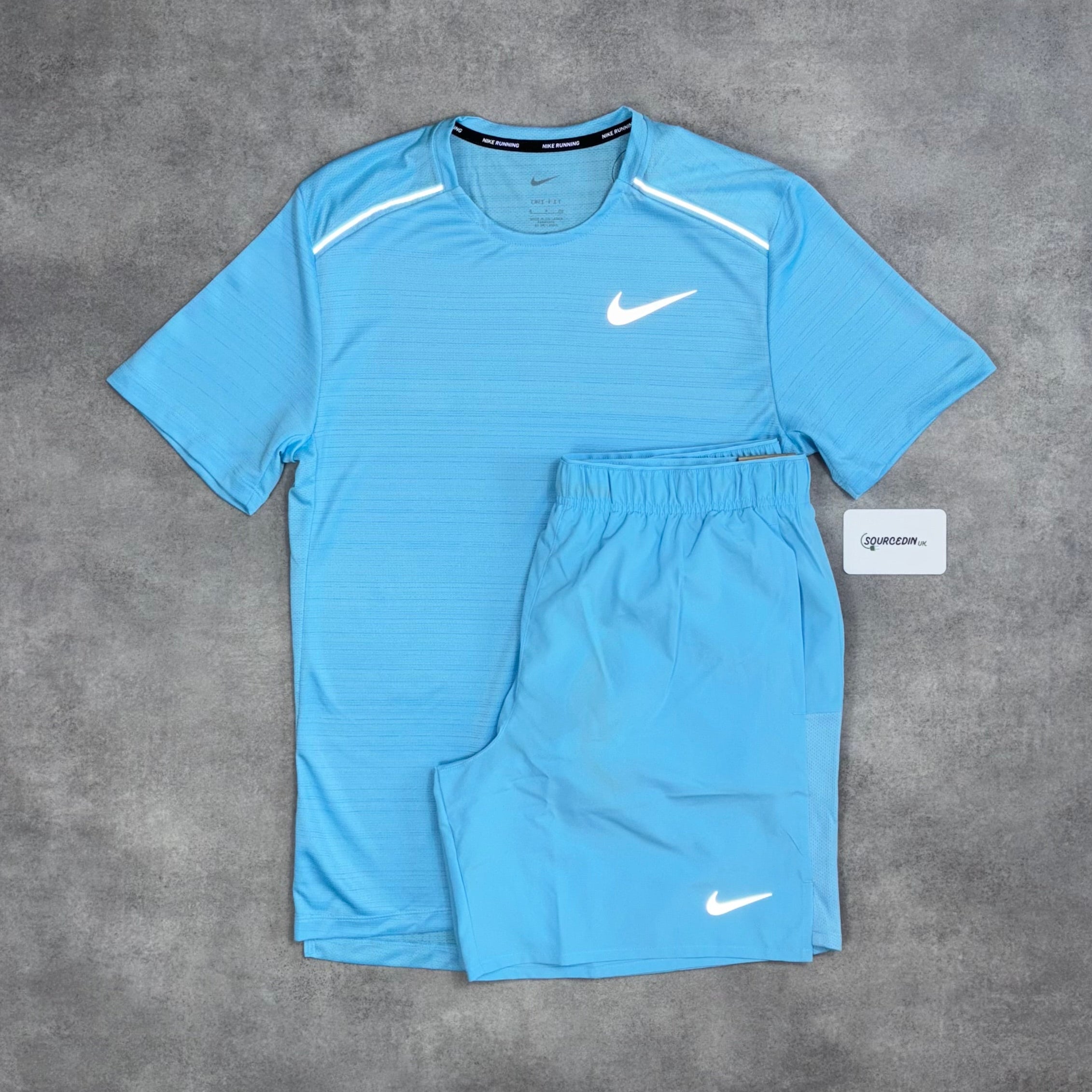 Miler T-Shirt Pacific  Blue & Pacific Blue 7” Challenger Short Set-OSI