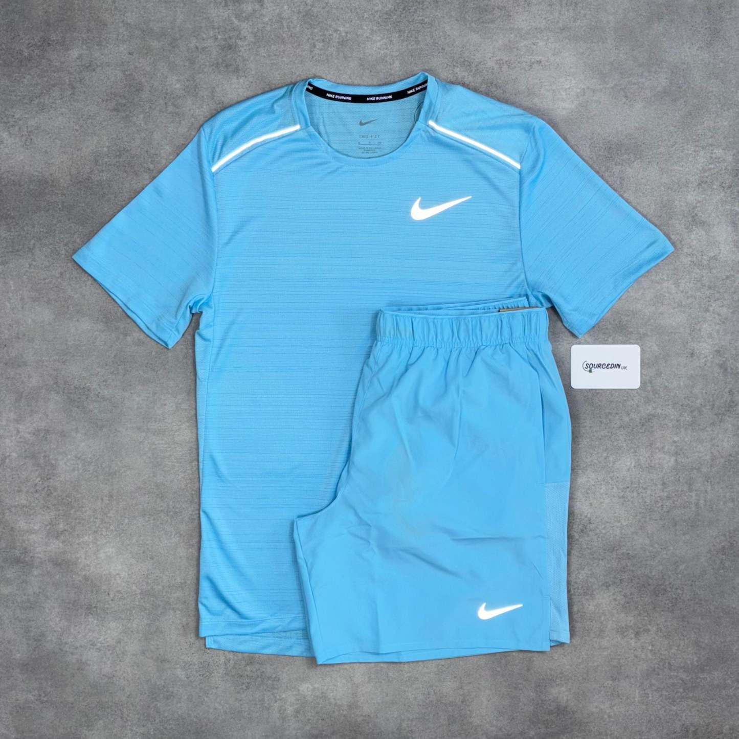 Miler T-Shirt Pacific  Blue & Pacific Blue 7” Challenger Short Set-OSI