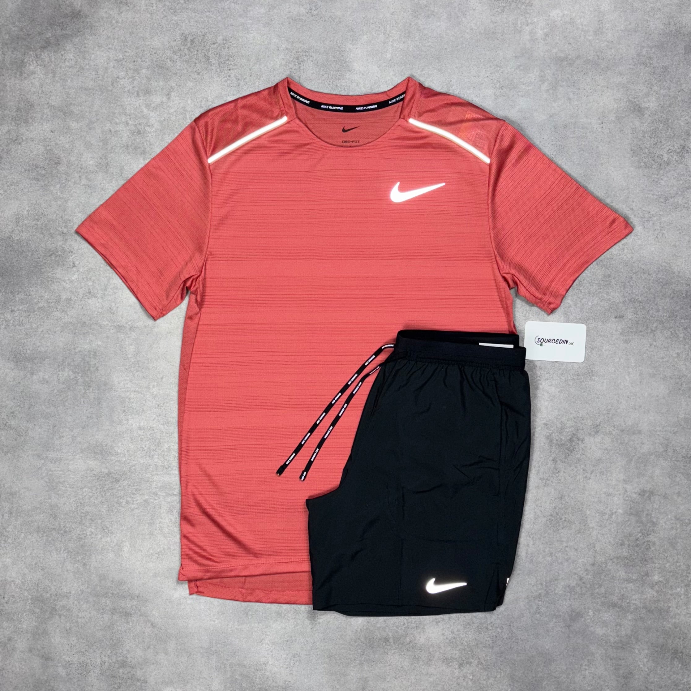 Miler T-Shirt Adobe Red & Grey/Black 7" Challenger/Flex Short Set-OSI
