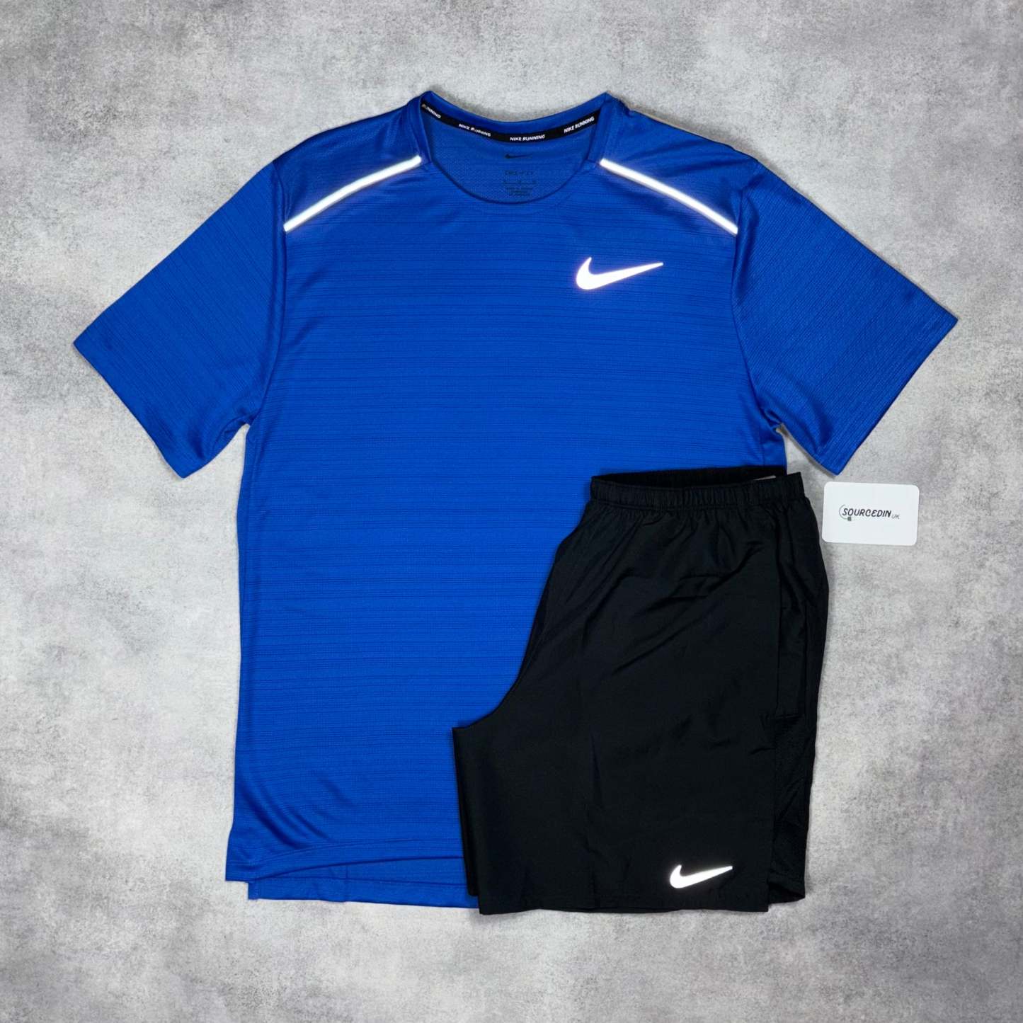 Miler 1.0 T-Shirt Royal Blue & Grey/Black 7” Challenger/Flex Shorts Set-OSI