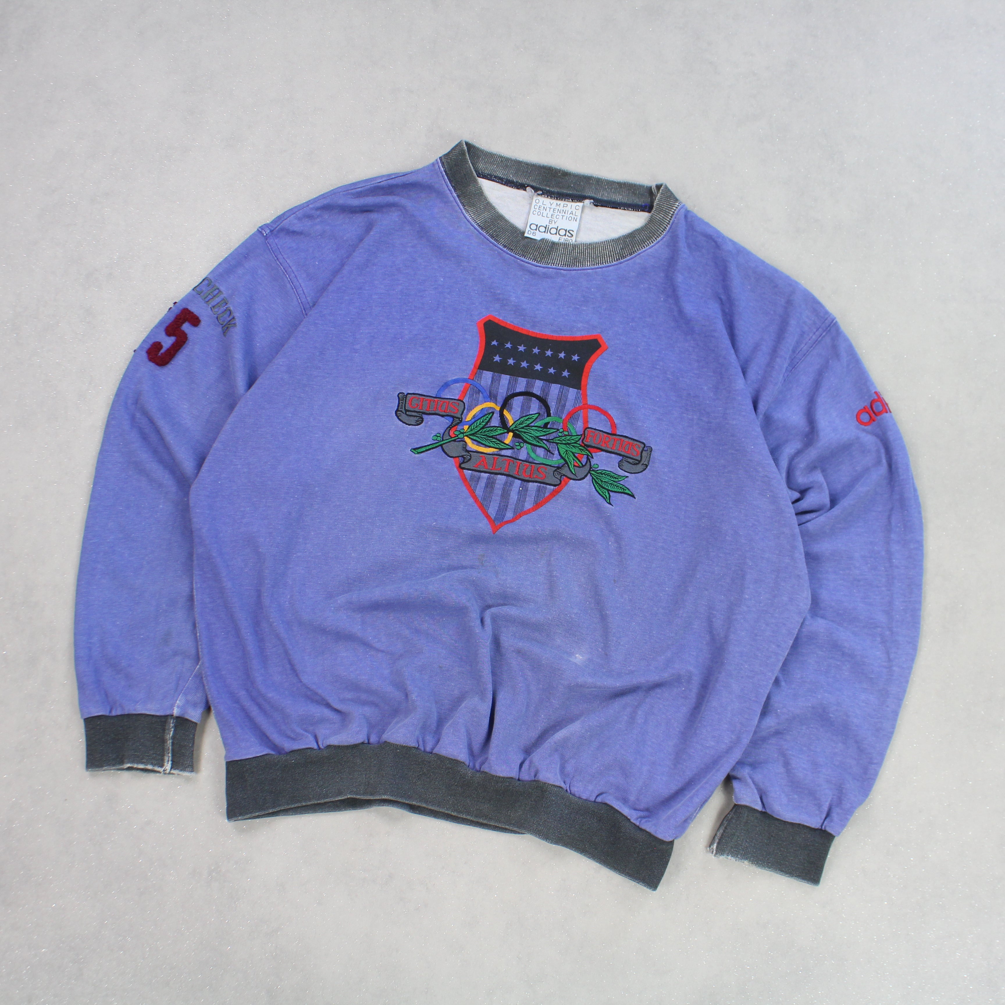 SUPER RARE 1 Of 1 1980s Sweatshirt Purple-OSI