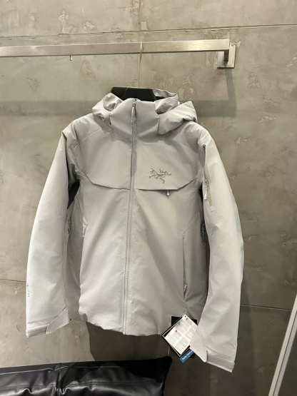  macai men's insulated jacket white ski and snowboard jacket-OSI