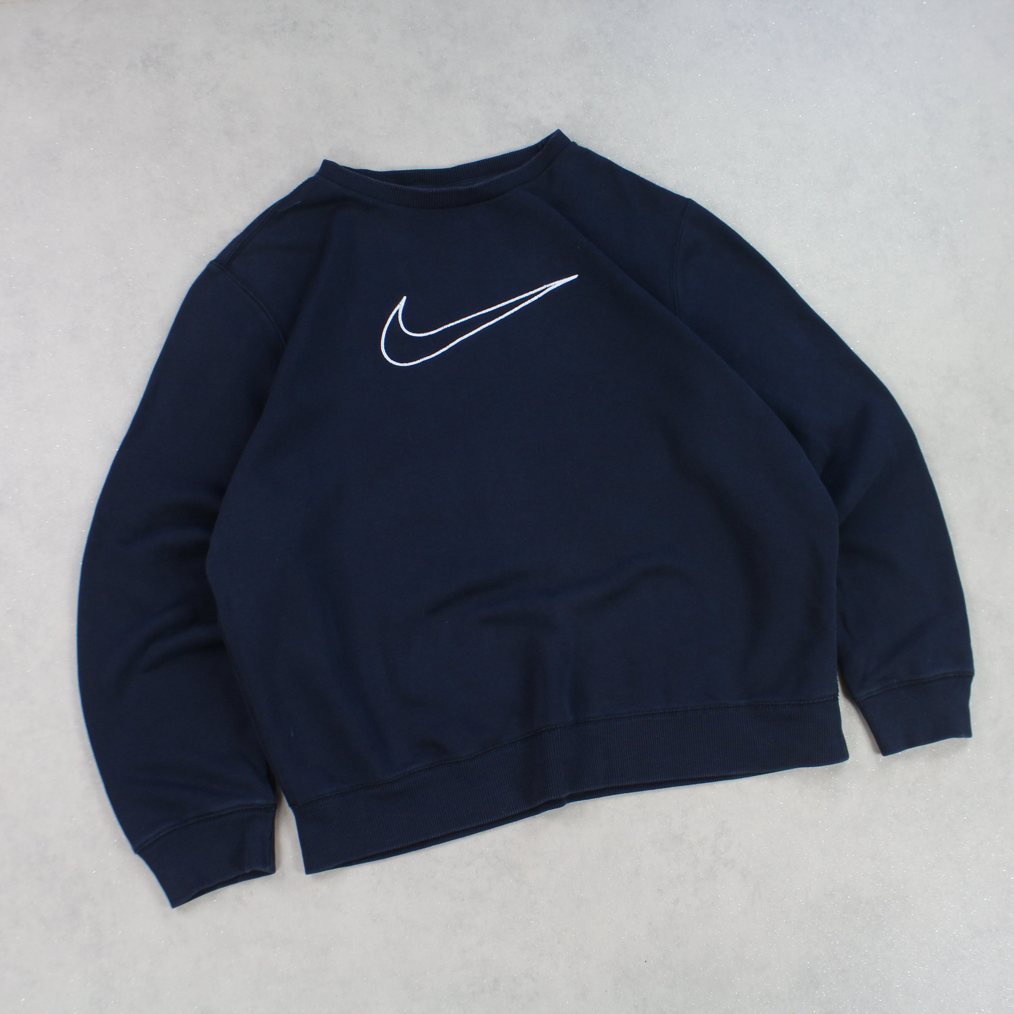 RARE 2000s  Swoosh Sweatshirt Navy-OSI
