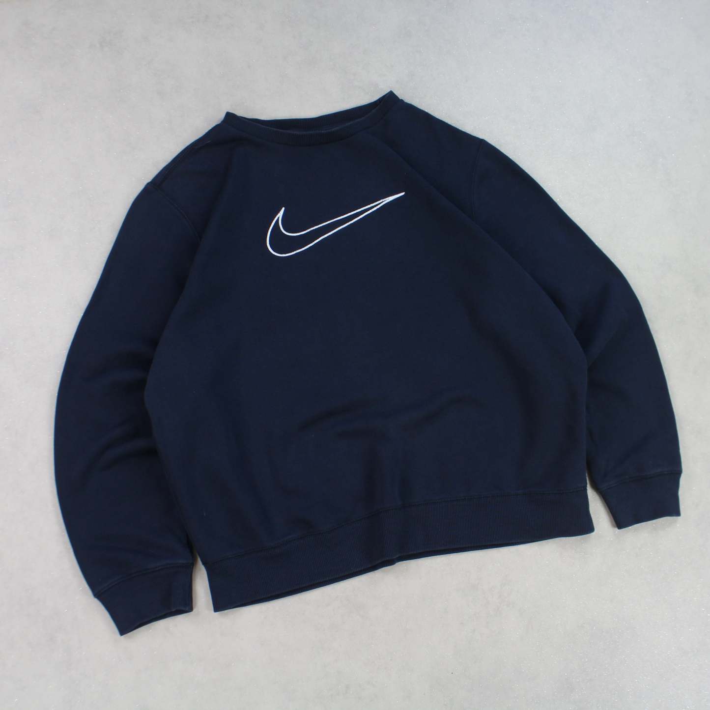 RARE 2000s  Swoosh Sweatshirt Navy-OSI