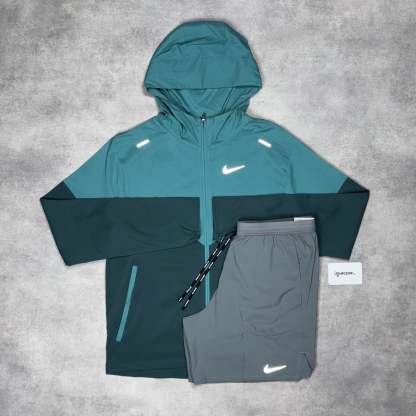 Uv Windrunner Jacket Teal & Black/Grey 7” Flex Stride Short Set-OSI
