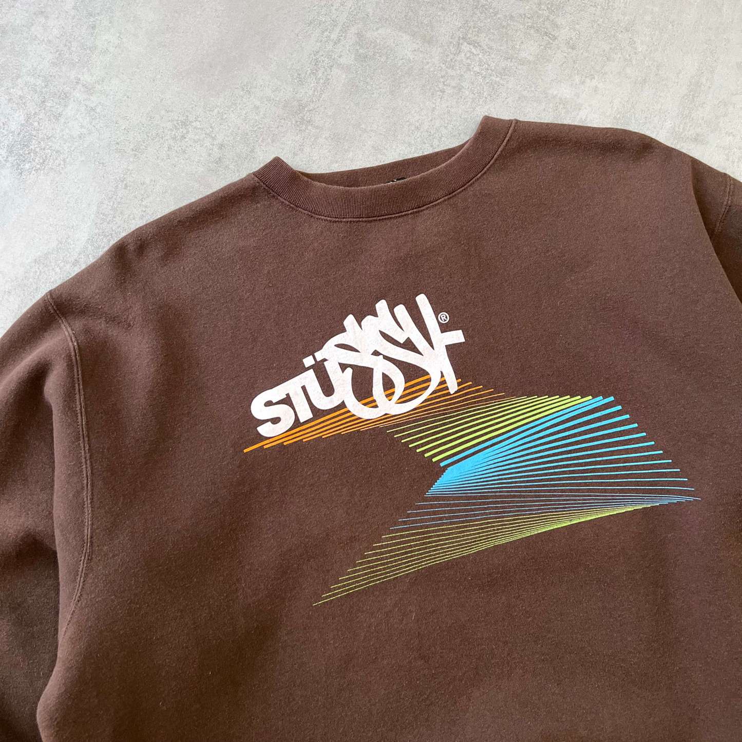 2000s heavyweight embroidered BROWN sweatshirt-OSI