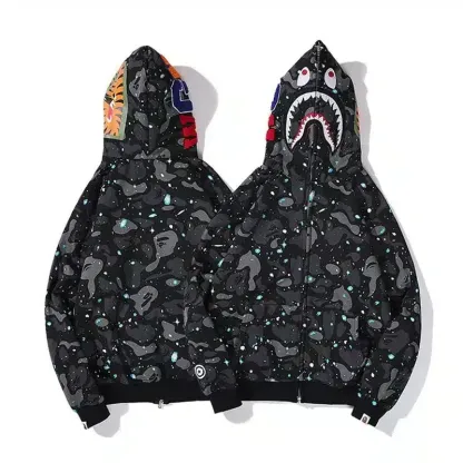 Street  Shark Camouflage Hoodie-OSI