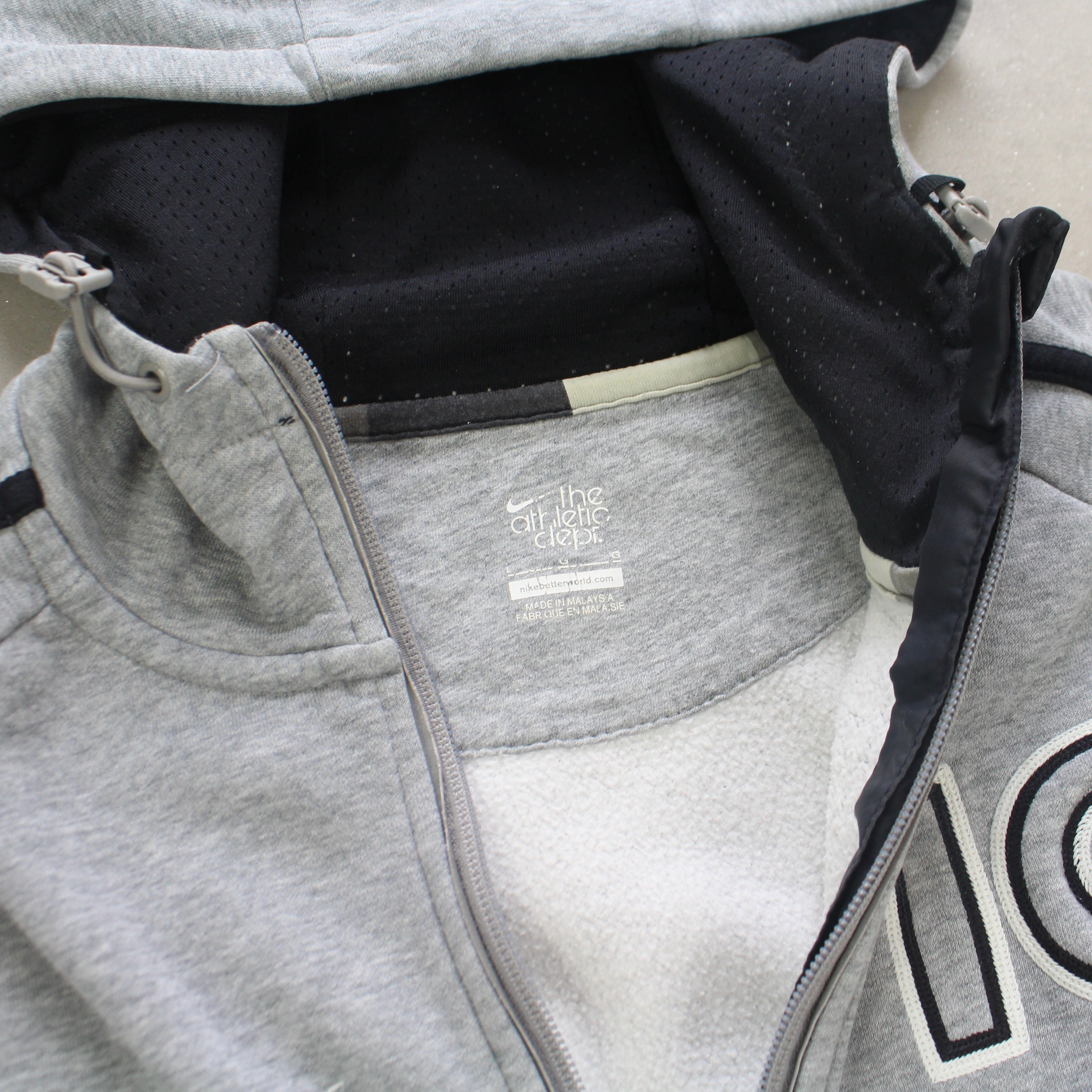 SUPER RARE 2000s  Zip Up Hoodie Grey-OSI