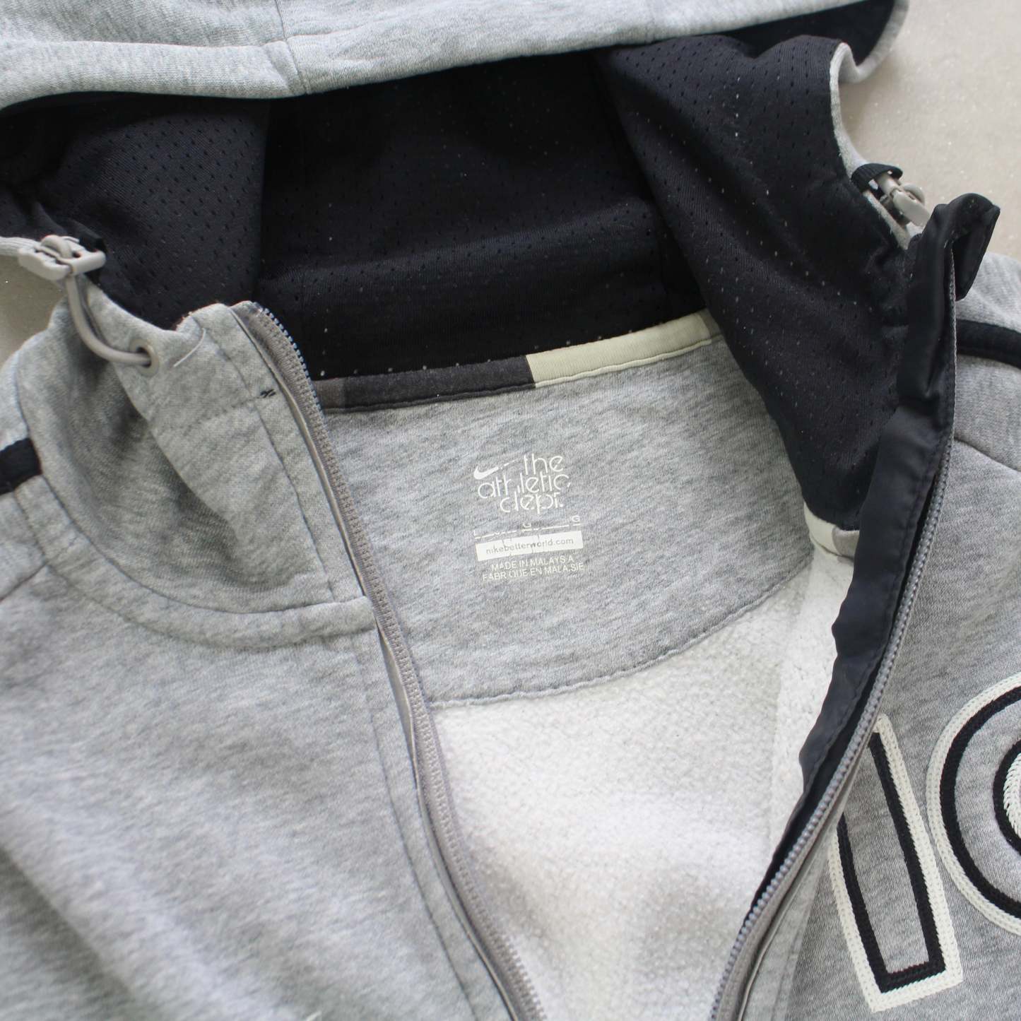 SUPER RARE 2000s  Zip Up Hoodie Grey-OSI