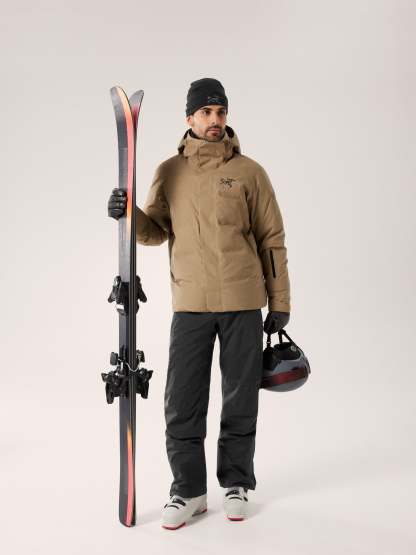  men's fissile insulated jacket ski and snowboard brown-OSI