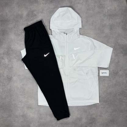 Uv Windrunner Jacket Ice White & Black/Grey Woven Challenger Bottom Set-OSI