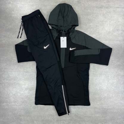 Black Performance 1/2 Zip Windbreaker & Black Phenom Pants Set-OSI