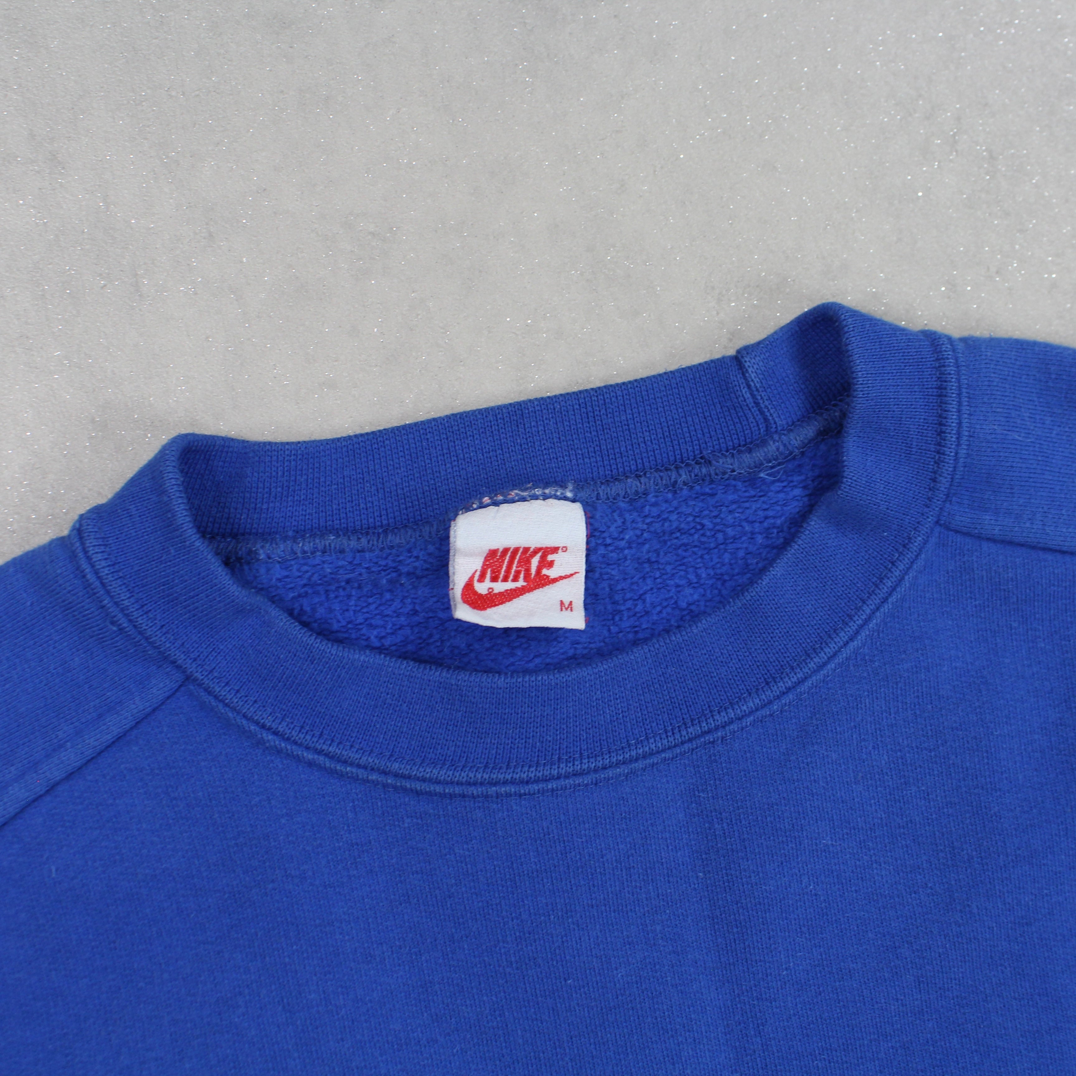 VERY RARE 1990s  Spell Out Sweatshirt Blue-OSI