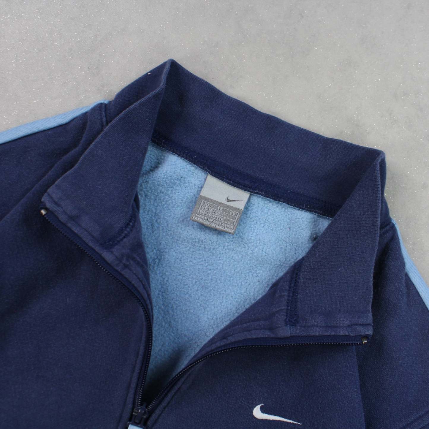 RARE 00s  Zip Sweatshirt Blue-OSI