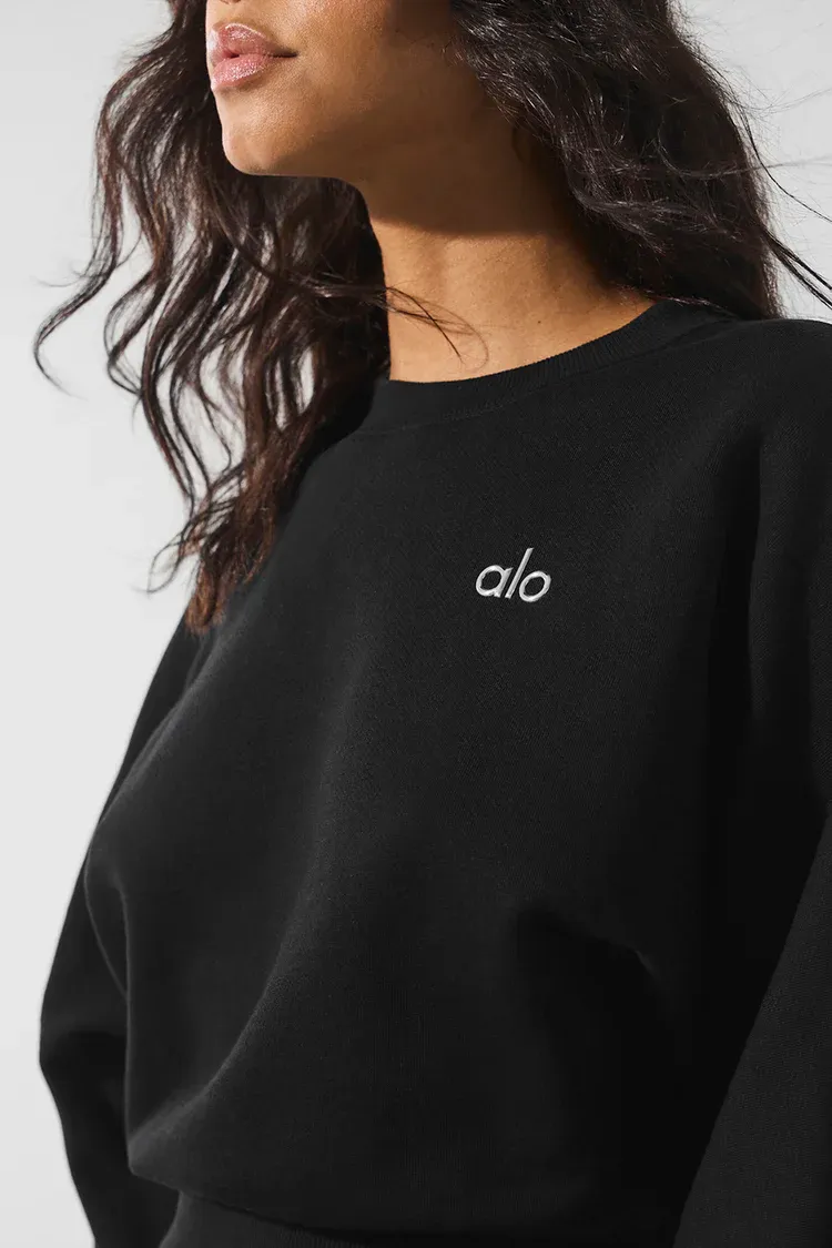 Round-neck crop sweater-OSI