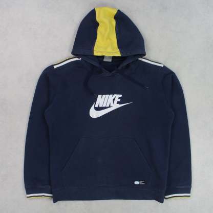 RARE 2000s   Spell Out Hoodie Navy-OSI