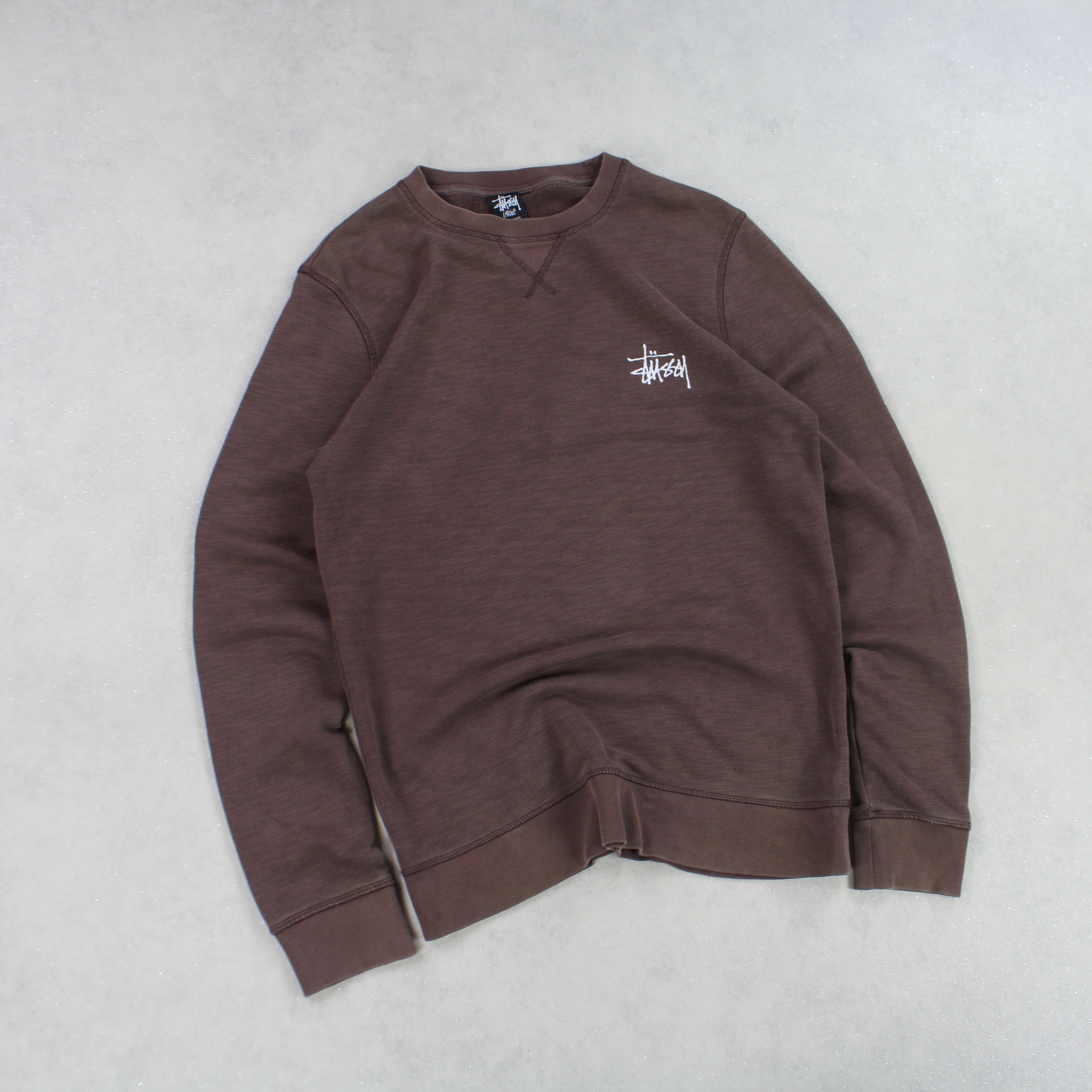 SUPER RARE 2000s Stüssy Sweatshirt Brown-OSI